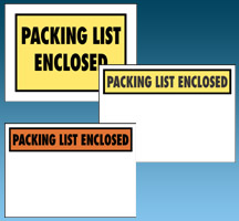 Packing List Envelopes